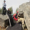 Some of the most fun "low ball" bouldering in the select cut logged unit west (below) brush lake.