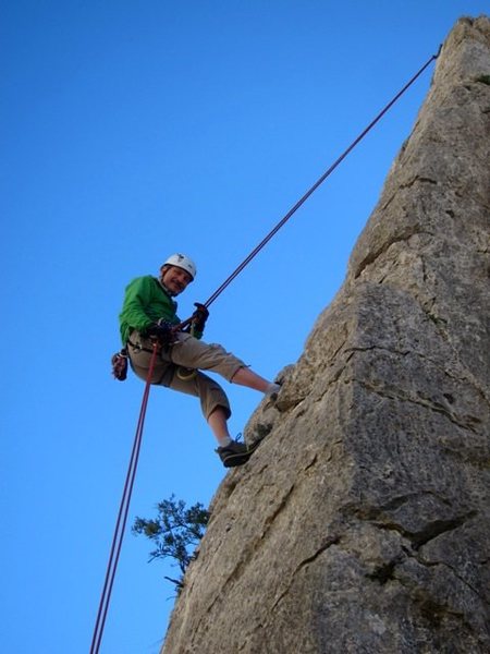 Rappelling off el Pilarito