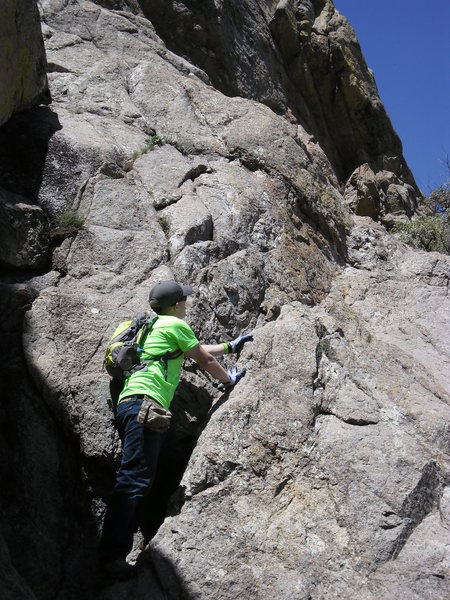 Ingraham's step is the crux of the normal route, unless you take Ingraham's "easy 3rd class gully" instead.