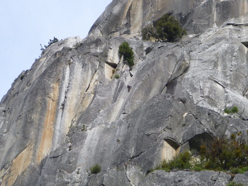 climber on the South Face (center)