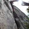 Left side of the race crack area, featuring Crack n' Up (5.8), DZ Arete (5.11), and Skywalker (5.10+)