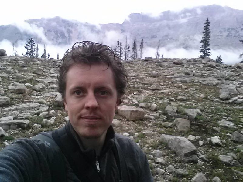 Rained out of Ruth Lake with Hayden Peak behind me, shrouded in mist