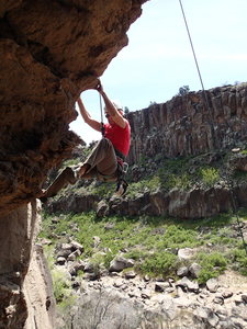 Susan on the fun start in the cave of 'Let's Face it'