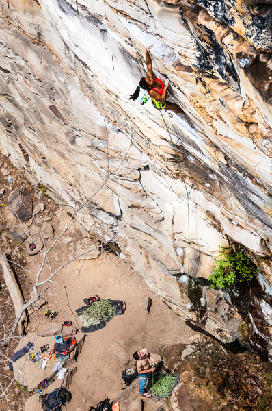 Climbing the first half of Push