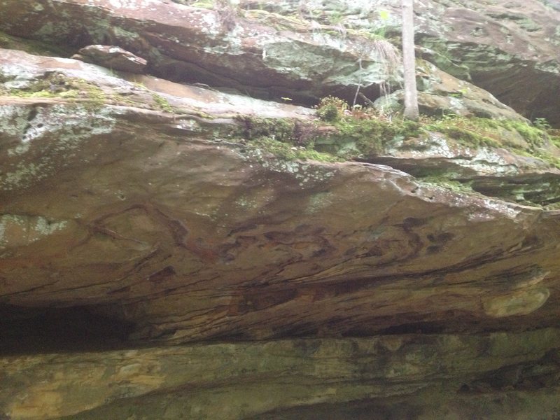 Starts on ledge at back of cave