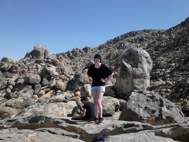 On top of the Thumb at Horseman's Center. I was always known for wearing short shorts for climbing >.><br>
Taken approx. 2011