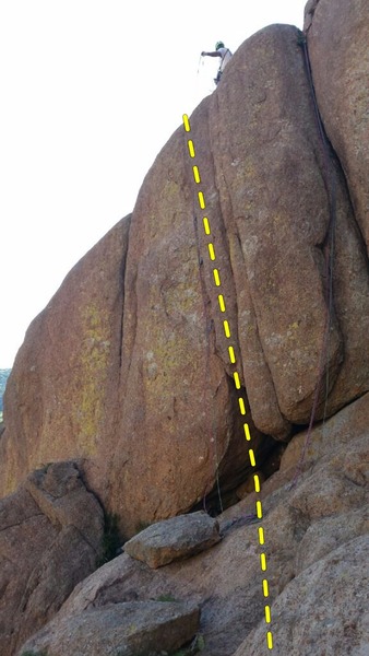 Andrew H. Stone atop Billy Bob The Beached Bison just after the first ascent.