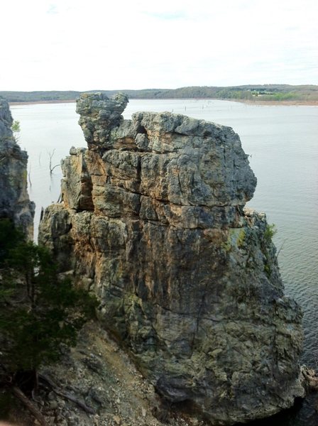 Rock Climbing In The Lighthouse (middle Rock), Wm: Raven Rocks