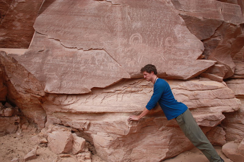 At one with my petroglyph goat ancestors