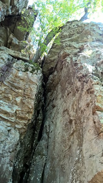 Climb the arete right of the fruit loops wall, gets great shade