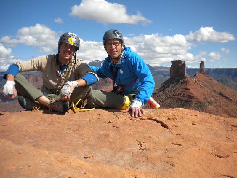 Peter Metcalf and I on the jaw-dropping top!
