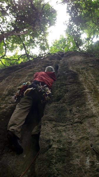 Chris Kreutzer on the first assent, thanks to Zizhuang Yang for the photo