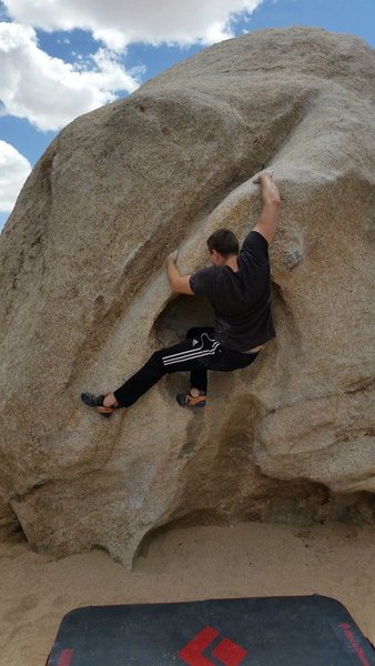 Just before the reach for the top out.