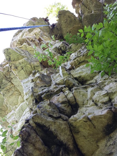 View from the base of the climb