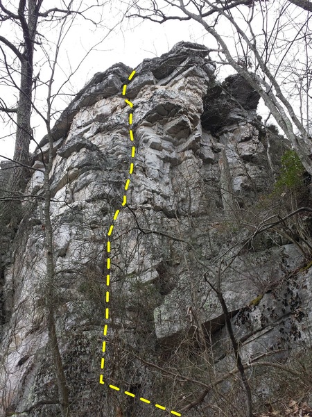 The view from the north side of the Big Schloss from below.