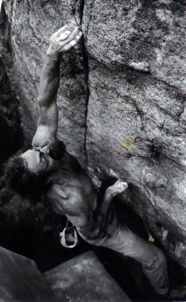 Sammy F and the crux of Ice Pick. 1999