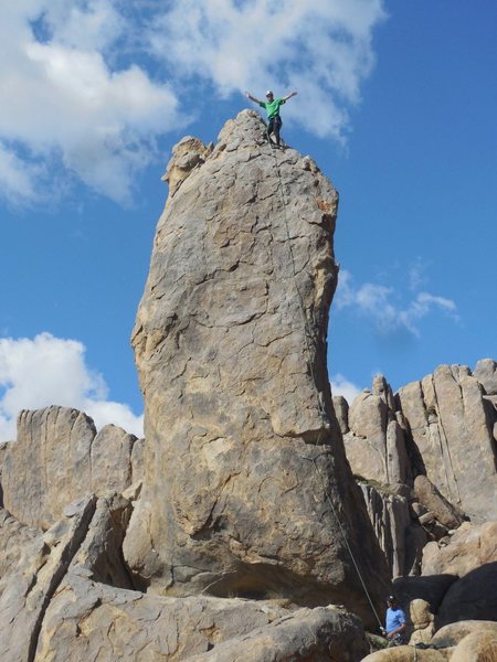 Celebrating on the summit of the "Burnt Penis."