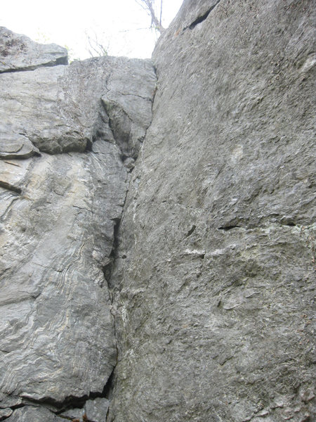 Short route, anchors are way up and over. This is the only good part of the climb.