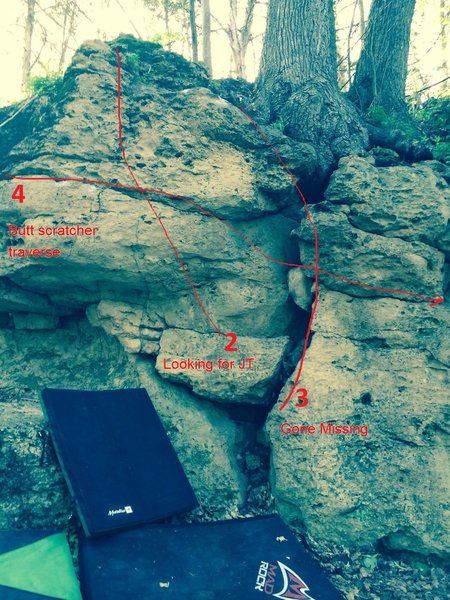 Right side of the JT boulder