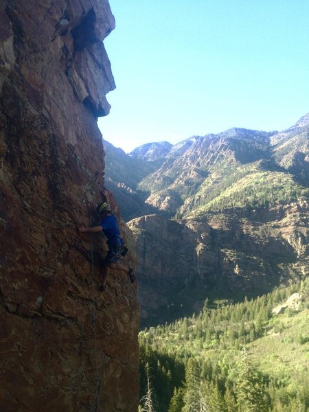 Almost to the ledge.<br>
Photo: Boris Yaworsky