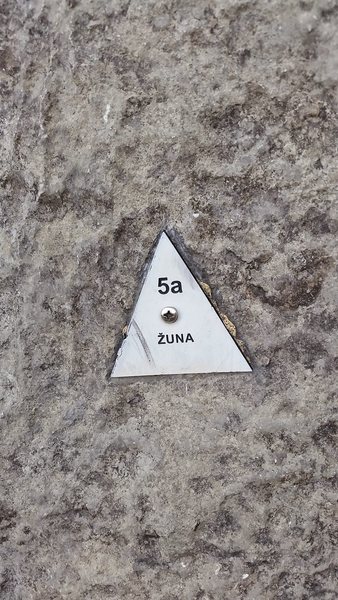 Route Plaques like these are all over the park and are VERY helpful in distinguishing which route is which. They're packed in pretty tight sometimes!