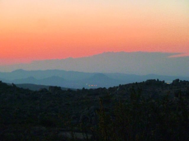 Sunset from Bowen Ranch Road, San Bernardino Mountains
