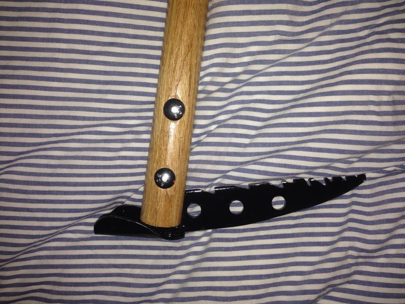 Homemade ice axe