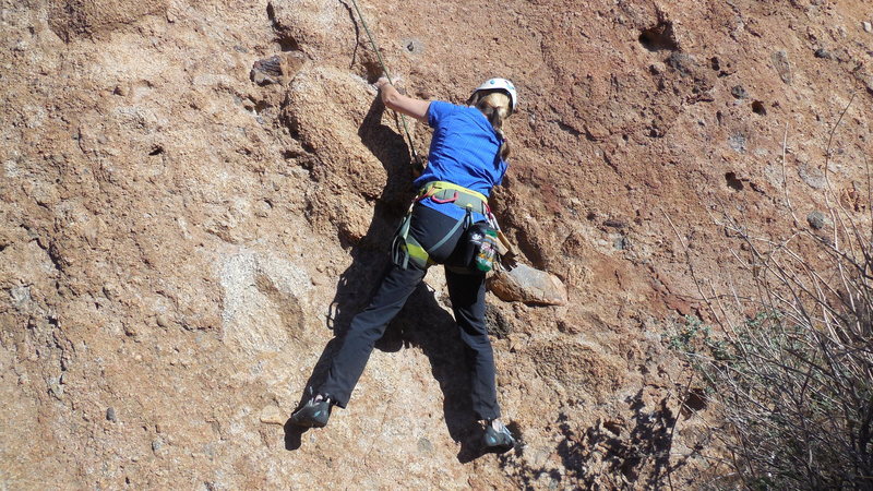 Climbing on the "Naked Spur."