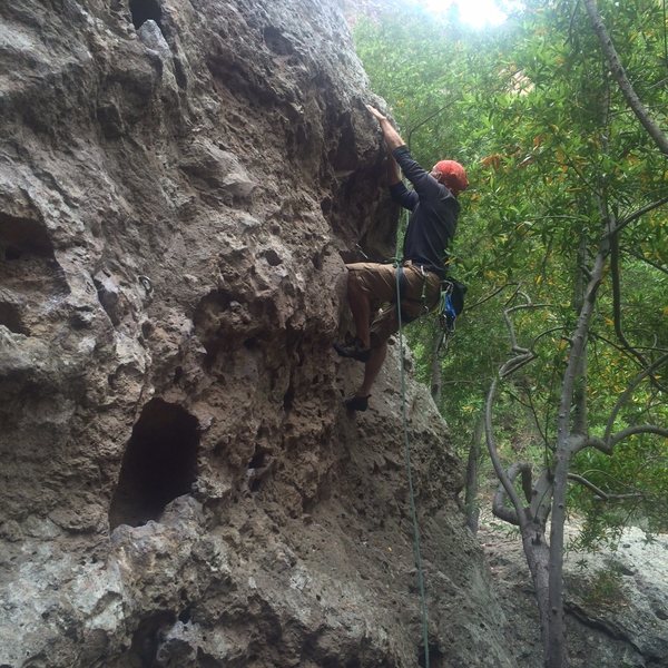 Tony working on a new route between "Moonshiner" and the "Prow."
