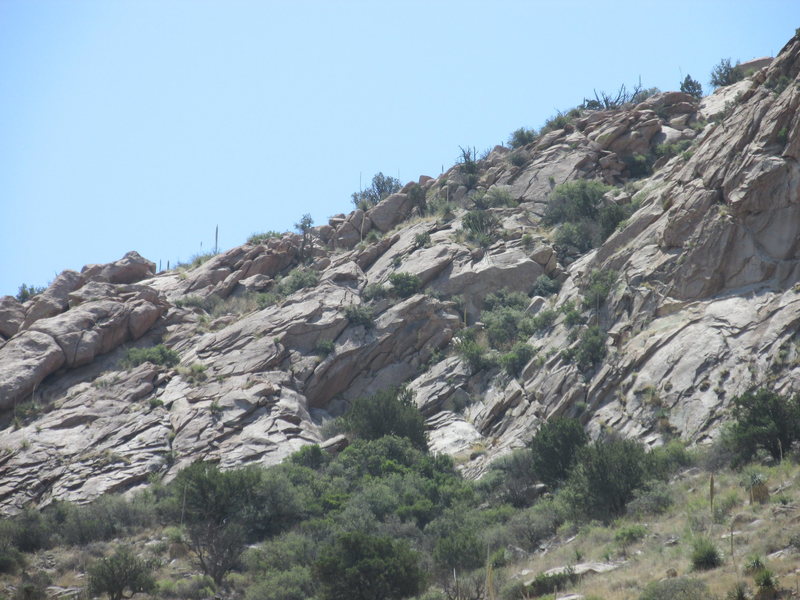 Rock Climb Five O'clock Shadow, Las Cruces Area Climbing