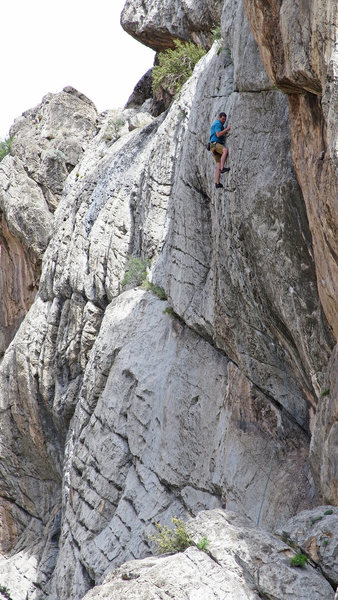 Above the crux on K-6.