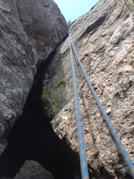 A close up of the crack section.