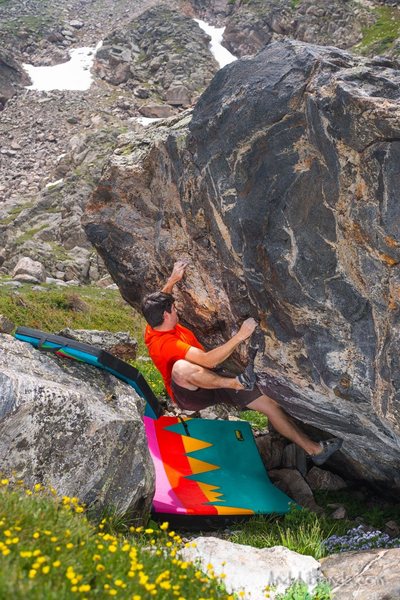 Myself working on Doughy. Fun moves on nice rock.