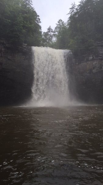 The biggest/widest I've ever seen the falls- during a week of rain, July 4th, 2015