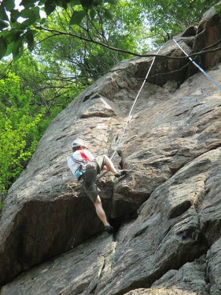 The first of the two overhangs.