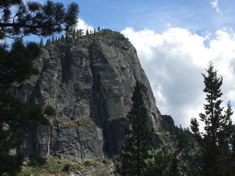You can't really see them in the picture, but two of my buddies were on the third pitch of this climb.