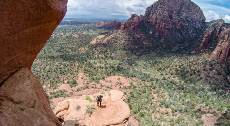 Top of the 3rd pitch after the traverse.