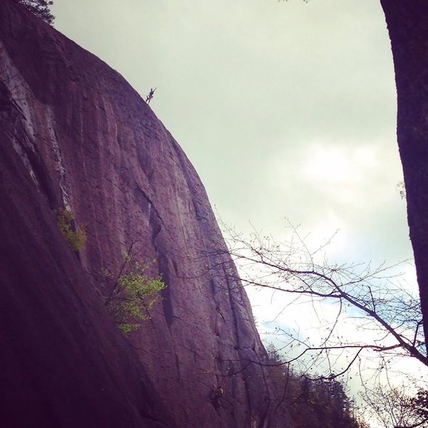 Tom at the top of the headwall -- one of the coolest faces around. Photo credit goes to Jean Paul and Jeremiah.