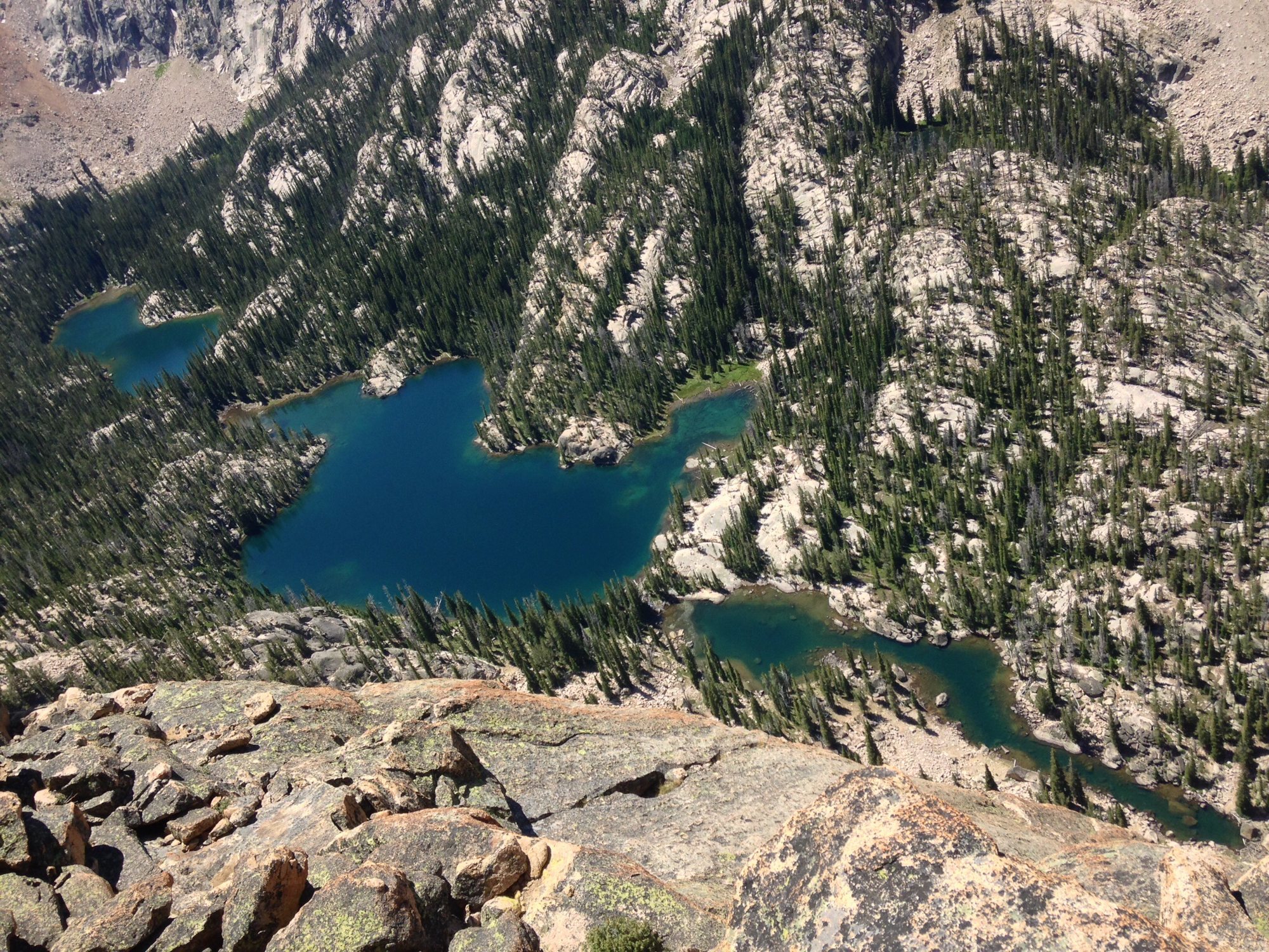 Saddleback Lakes from the top of the Perch