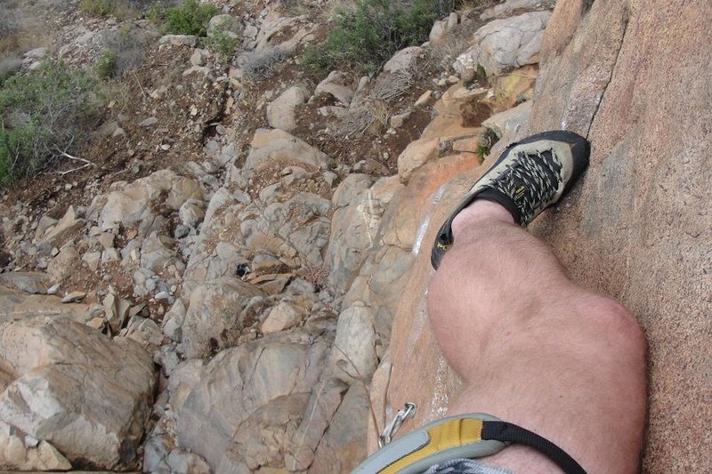 higher up the route