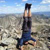 Headstand on top of Beehive Mountain.