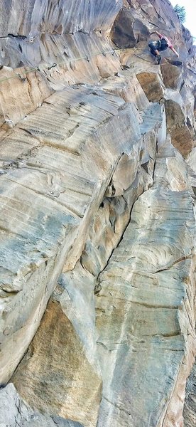 Matt in the crux during the send!