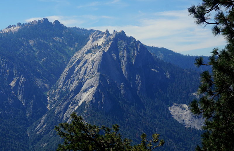 View of Castle Rocks from the approach trail - High Sierra Trail