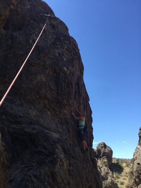 The start of the climb on TR