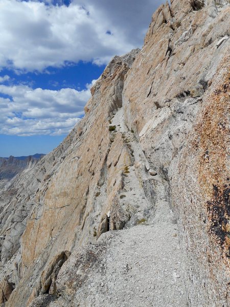 The exposed catwalk on the way to the summit. You're almost there.