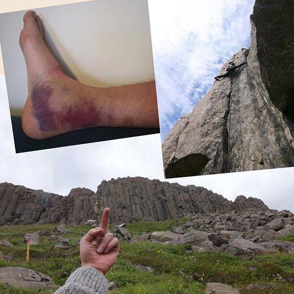 fun climbing in iceland, the route after this one had no cracks to plug cams in, so I went up higher to find some, and then fell.