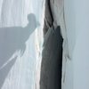 Hanging in a crevasse (practicing crevasse rescue scenarios) on the cowlitz glacier.