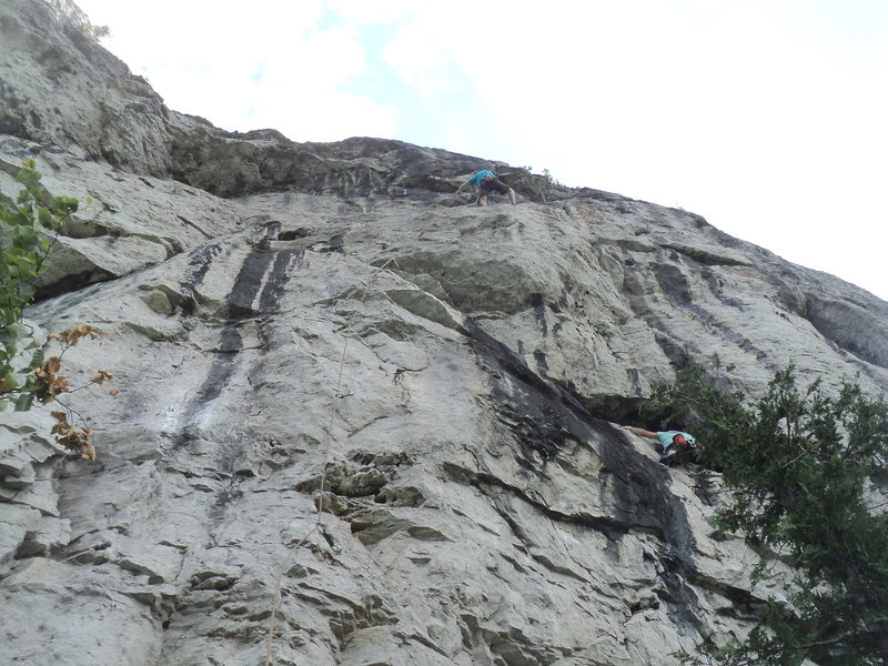 Gary finishing the last boulder problem on Bareback.