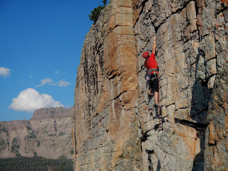 Near the crux
