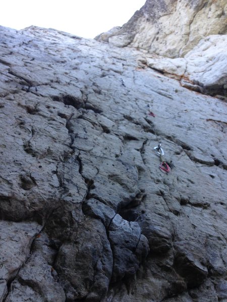 Looking up at that delicious rock